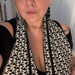 Black and Cream Patterned Fabric